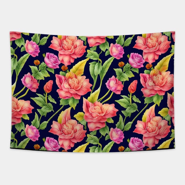 Floral Pattern Ginger Flowers Tapestry by ImaginativeInkPOD