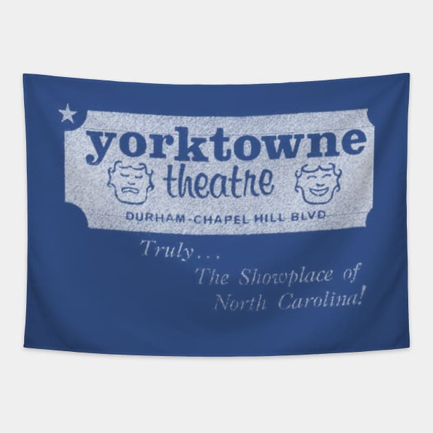 Yorktowne Theatre - Vintage Retro Ad T-Shirt Tapestry by seeturner