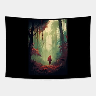 Explore - Jungle Retro Travel Tapestry