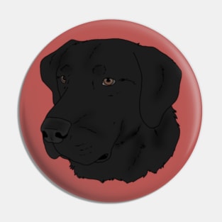 Black Lab Dog Pin