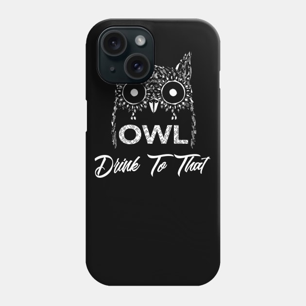 Wine Tasting Owl Art Phone Case by TriHarder12