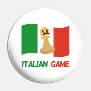 Italian Game Flag | Funny Chess Player Pin