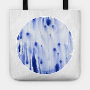 Blue dots and dashes (circle) Tote