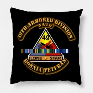 49th Armored Division w Bosnia SVC Ribbons Pillow