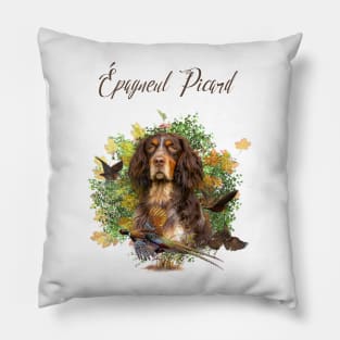 Picardy Spaniel , Hunting season Pillow