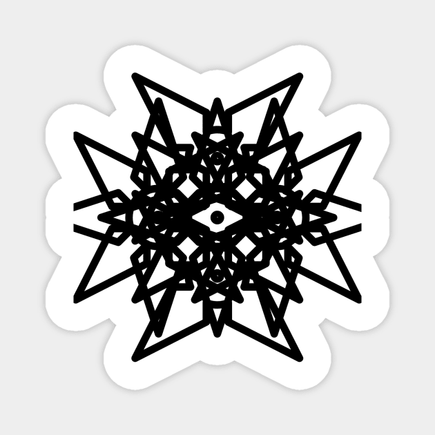 Fractal Ninja Star Magnet by GMAT