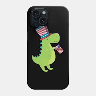 4th of July USA T-rex Phone Case