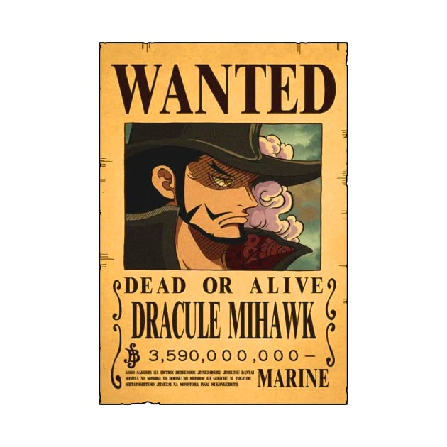 Mihawk wanted poster by ManimeXP