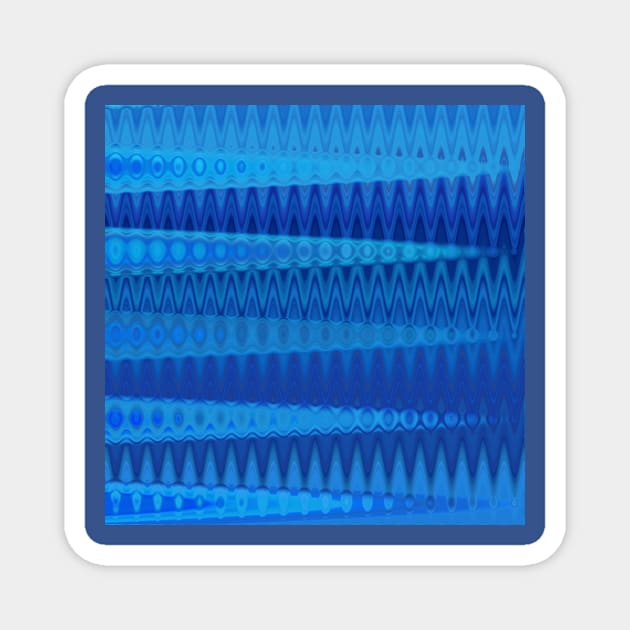 blue sound waves Magnet by poupoune