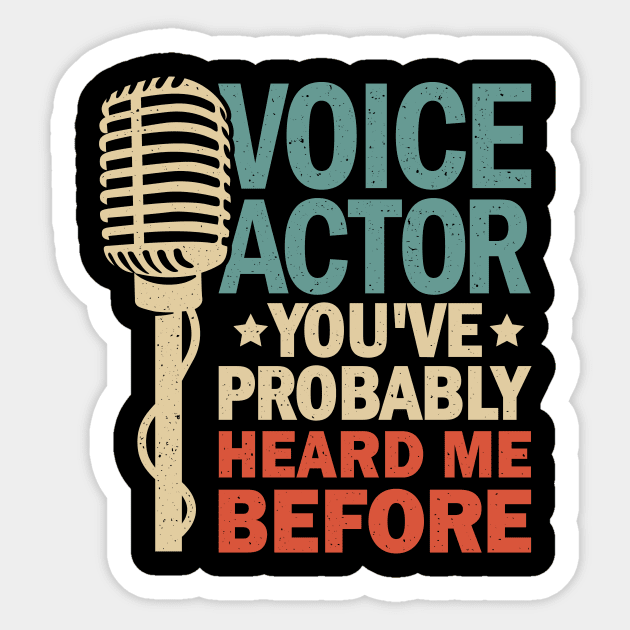Retro Voice Over Artist Actor Acting Gift Tshirt Retro Voice Over Artist Actor Acting Gift Tshirt