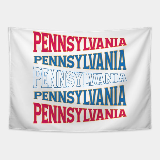 TEXT ART USA PENNSYLVANIA Tapestry by LAVA-ROMA-NOVA