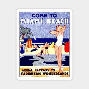 1935 Come to Miami Beach Florida Magnet