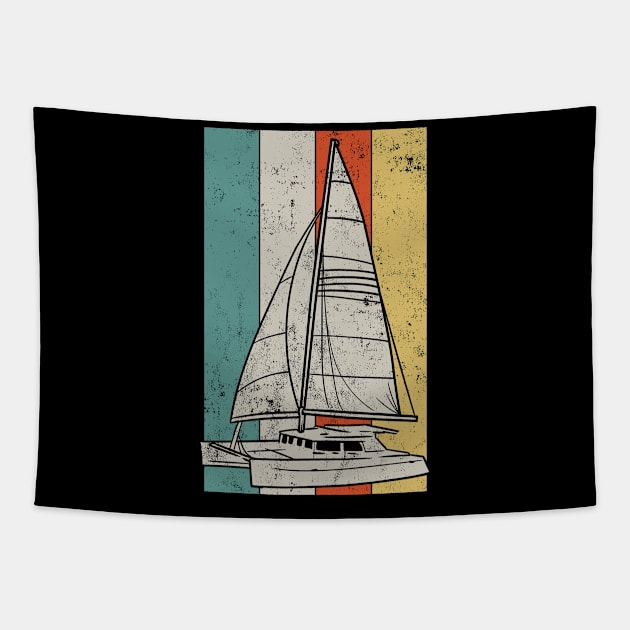 Sailboat Sailing Boating Vintage Tapestry by KAWAIITEE