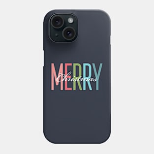 Multicolored christmas inscription Phone Case