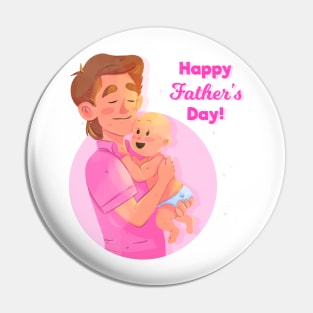 happy fathers day - father and son Pin