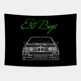 BMW E30 Boys Classic 3 Series Tapestry