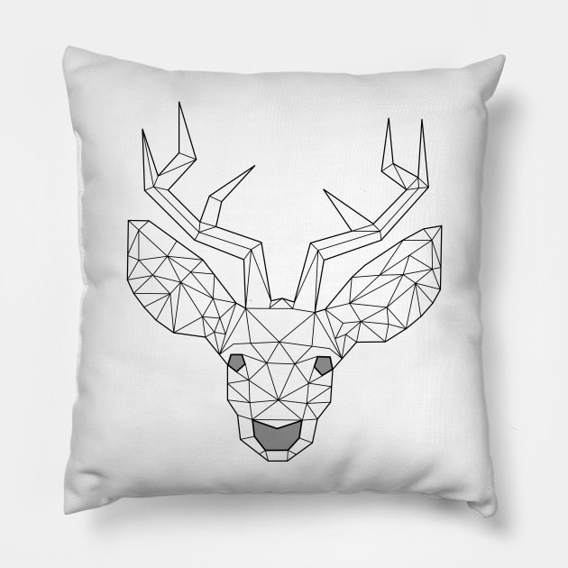 abstract deer Pillow by olya_utchenko