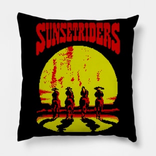 Sunset Riders 8 Bit  Art Pillow