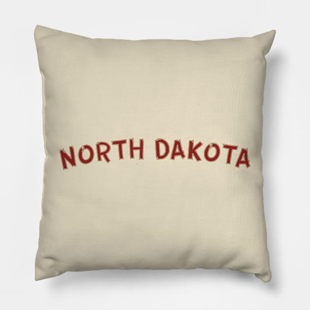 North Dakota Pillow by Ouarchanii