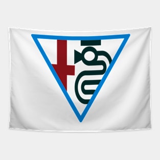 Minimal triangular logo of an Italian carmaker Tapestry