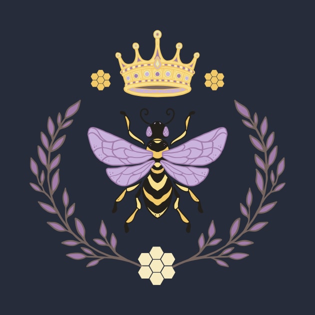 Queen Bee - Lavender and Yellow by Serena Archetti