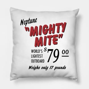 Neptune Mighty Mite.  Outboard motor. Pillow