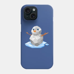 Snowman Low Poly Art Phone Case
