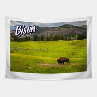 Bison at Yellowstone Tapestry