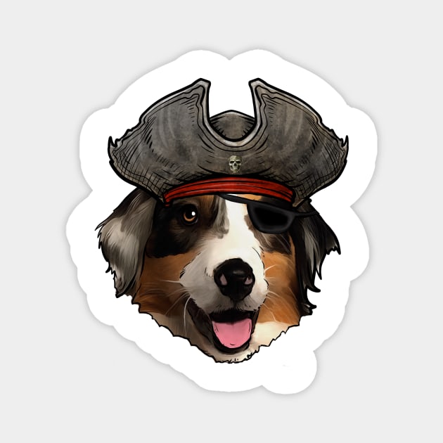 Australian Shepherd Pirate Magnet by whyitsme