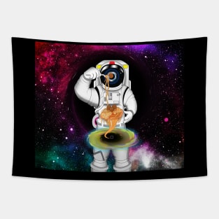 Astronaut with Spaghetti and Black HOles Tapestry