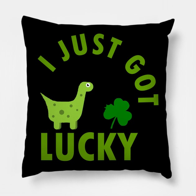 Baby Dinosaur Lucky Charm Pillow by Proway Design