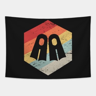 Retro 70s Scuba Flippers Icon Tapestry