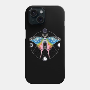 Queer Luna Moth Celestial Cottagecore LGBT Pride Flag Phone Case