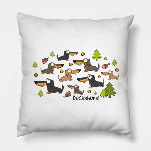 Dachshund Pillow by DWG