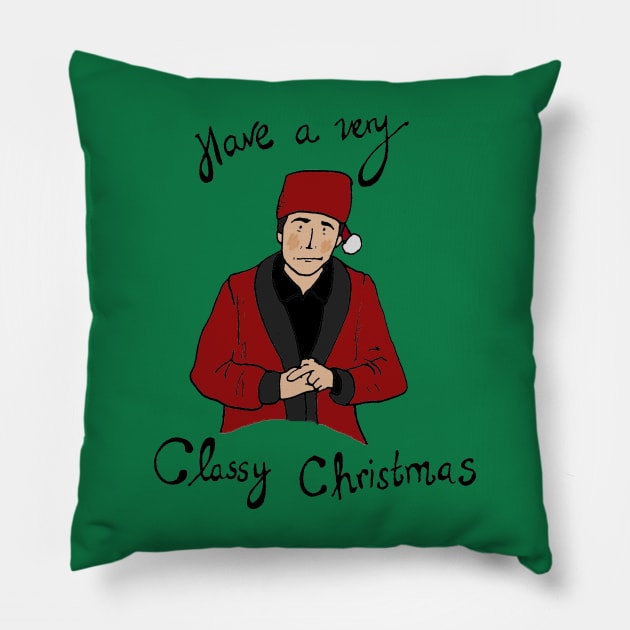 The Office - Classy Christmas Pillow by JennyGreneIllustration