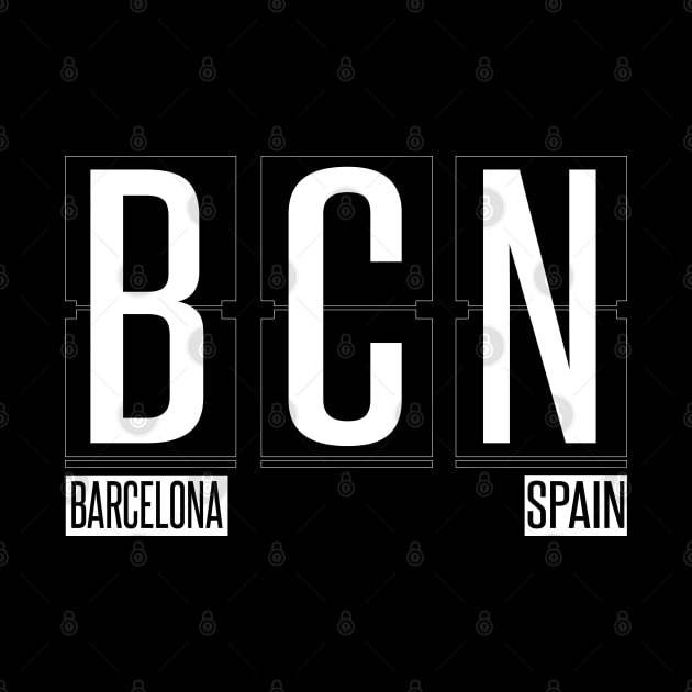 BCN - Barcelona Spain Souvenir or Gift Shirt Apparel by HopeandHobby