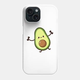 Cute half avocado with dumbbells Phone Case