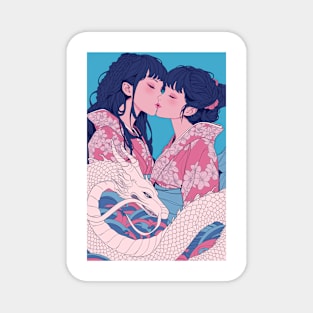 Geisha Lovers and Snake 6911 Magnet