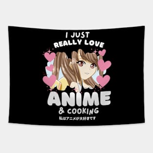 I LOVE ANIME & COOKING Tapestry