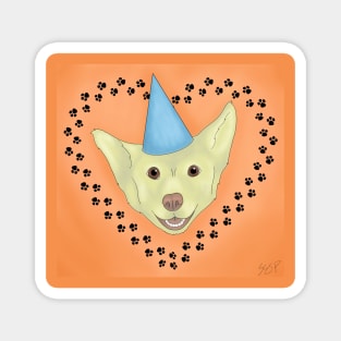 Birthday Husky/Lab mix Edit Magnet