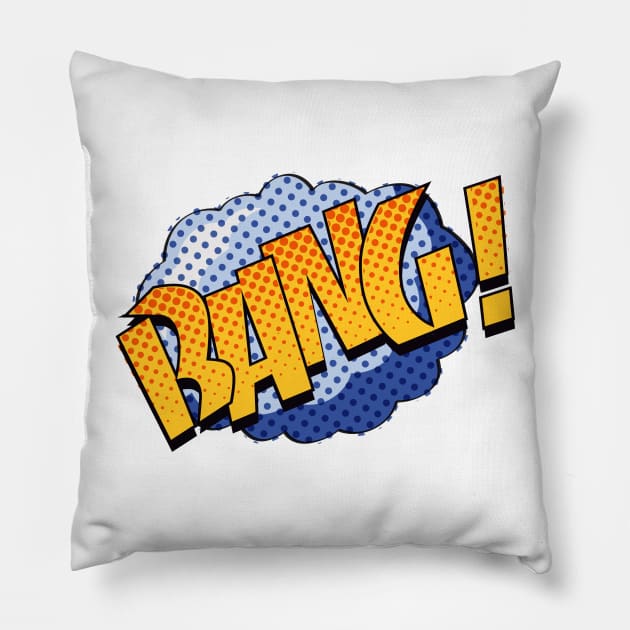 Bang ! Comic Style Pop Art Style Pillow by madeinchorley