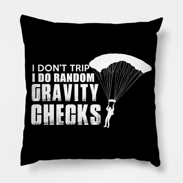 Gravity Checks Pillow by Dojaja