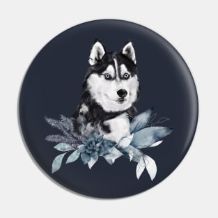 Christmas Animals - Husky Pin