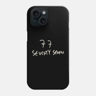 Hand Drawn Letter Number 77 Seventy Seven Phone Case