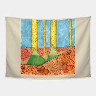 laserbeam mountains Tapestry