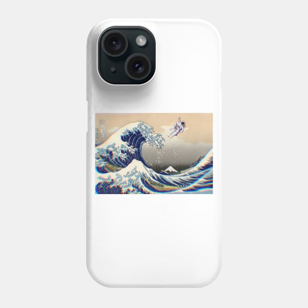 The Wave and an Astronaut Phone Case by Designs by Dyer