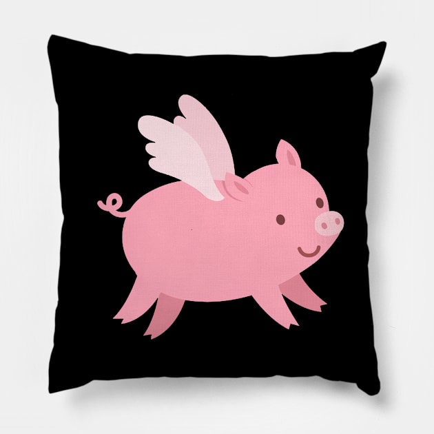 Flying Pig Pillow by paola.illustrations