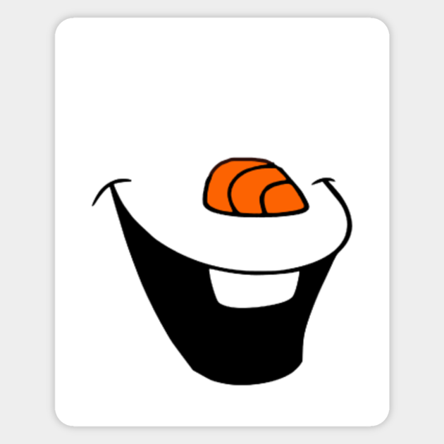 olaf smile disney sticker teepublic au