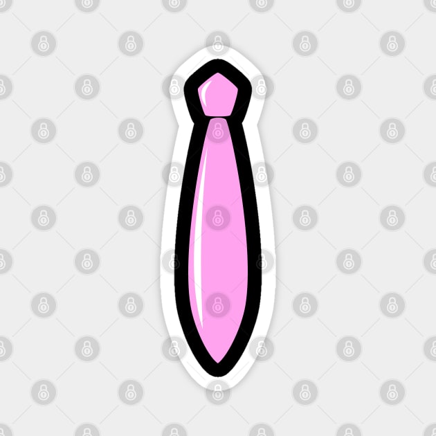 Shiny Pink Tie Magnet by Axiomfox