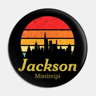 Vintage sunset Jackson Mississipi Pin